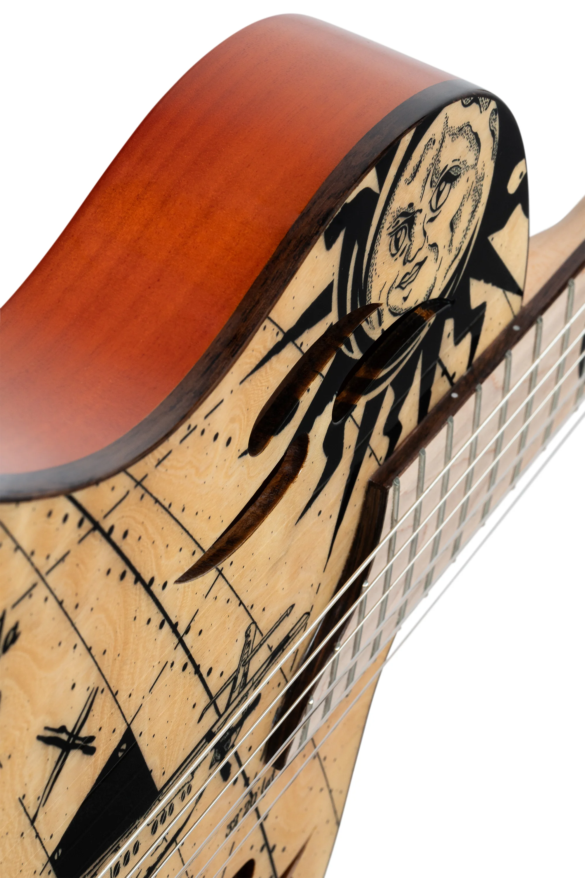 RTPG-LS2 Tourplayer Konzertgitarre - Indigo Blue Graphic